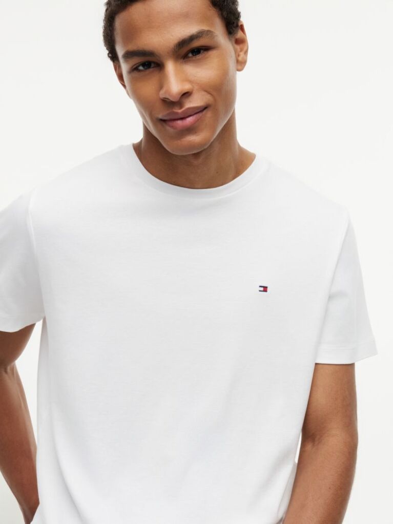 White Interlock Knit T-Shirt  Men