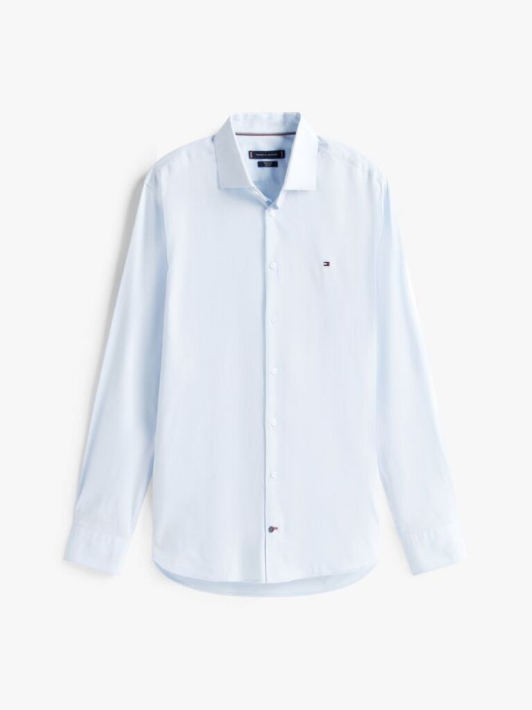 Blue Camasa Flex Slim Fit Din Poplin   Barbati