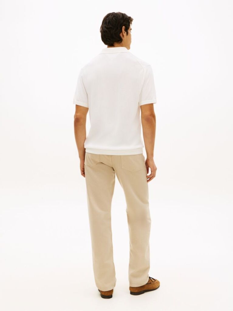 Bej Tricou Polo Smart Casual Cu Croiala Regular  Barbati