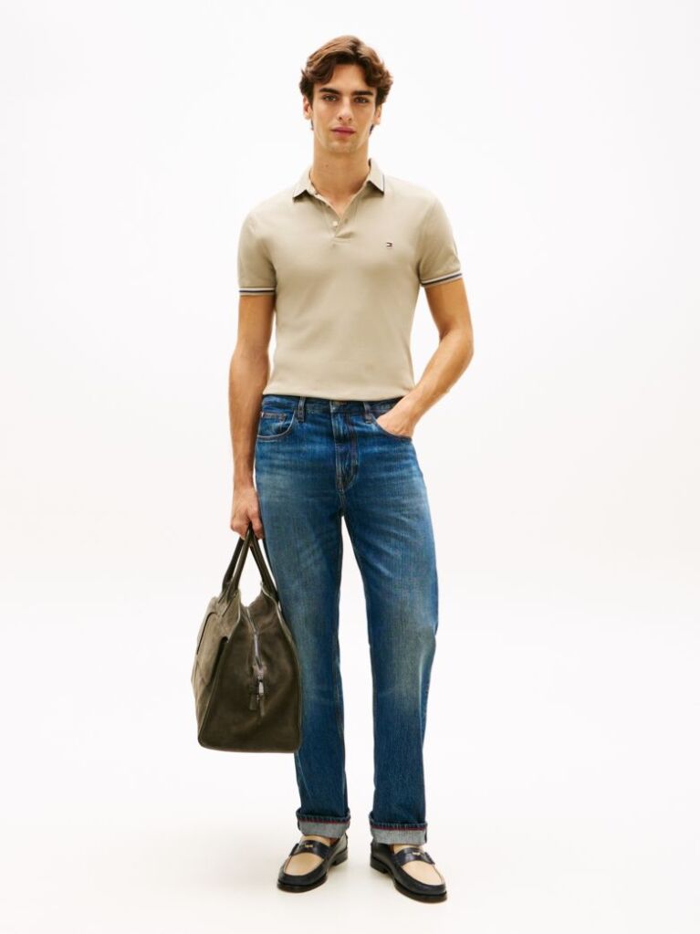 Maro Tricou Polo Slim Fit Pique  Barbati