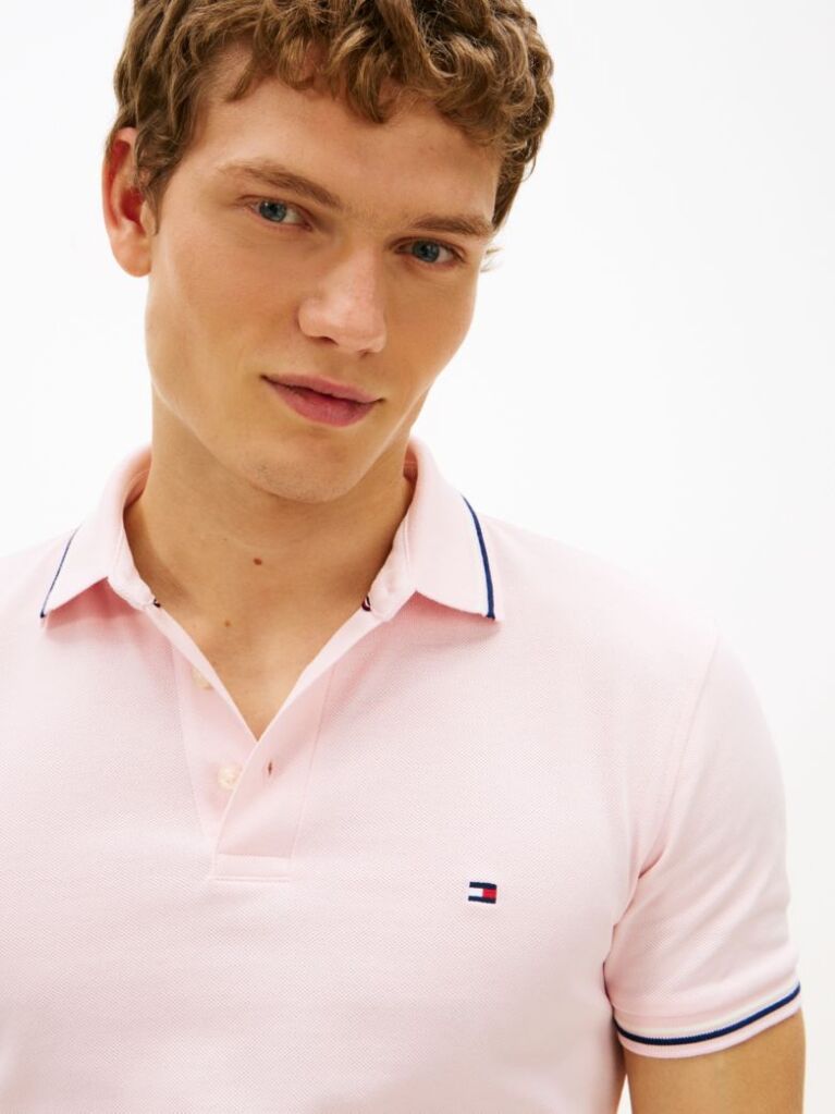 Roz Tricou Polo Slim Fit Pique  Barbati