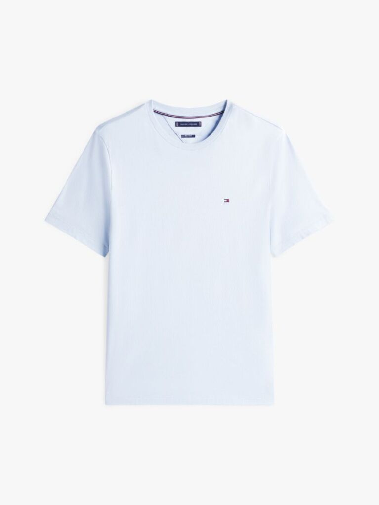 Blue Tricou Cu Broderie Steag  Barbati