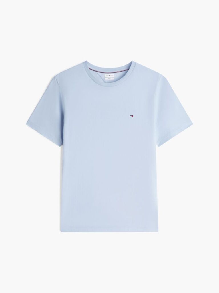 Blue Tricou Cu Broderie Steag  Barbati