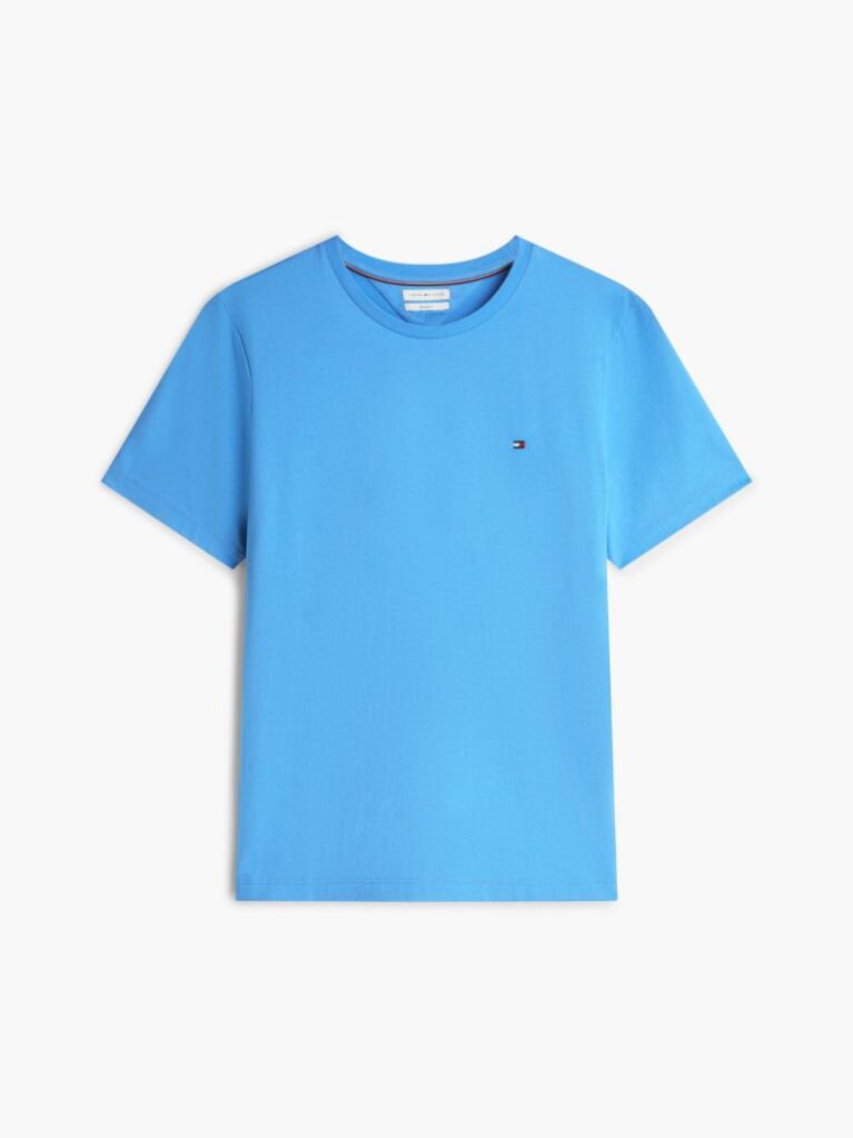Blue Tricou Cu Broderie Steag  Barbati