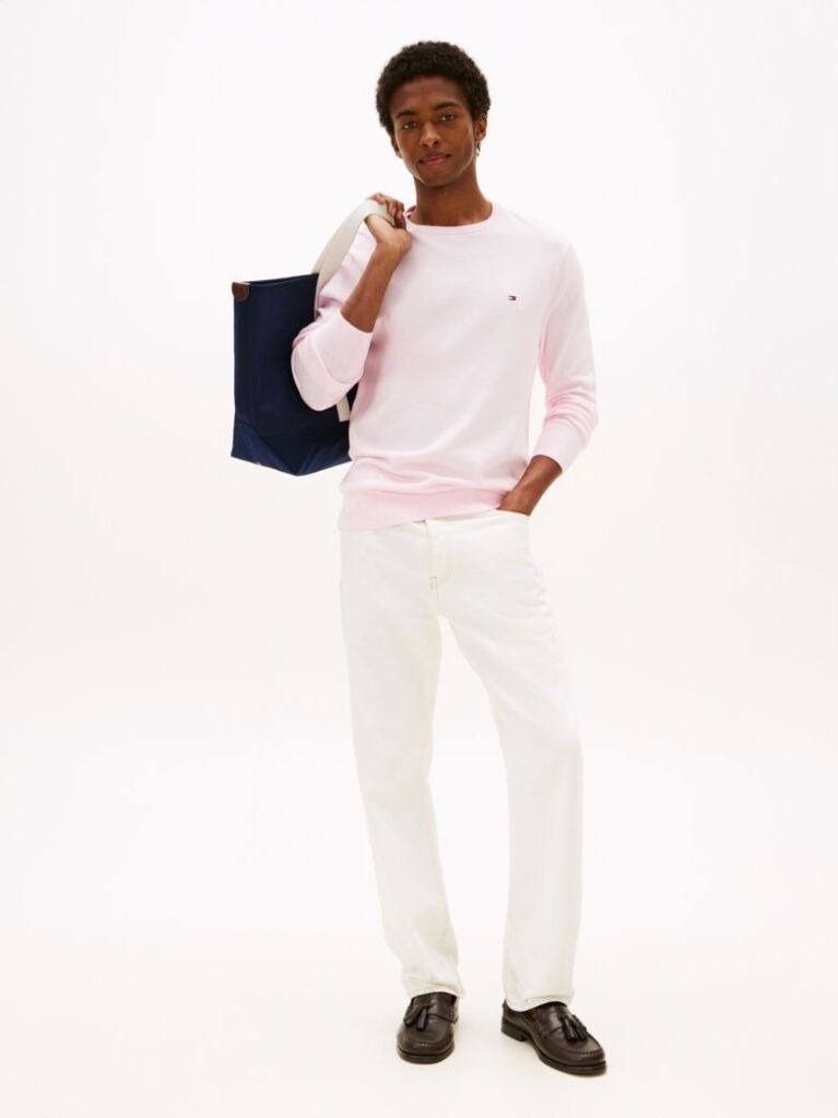 Pink Flag Embroidery Jumper  Men