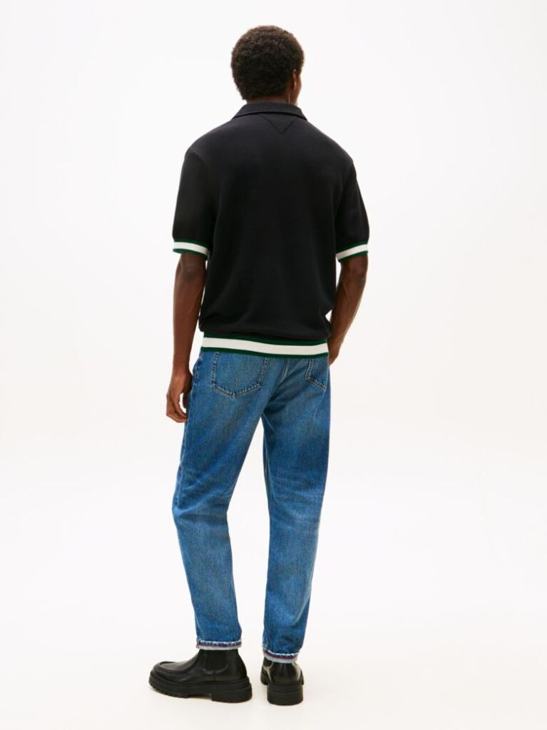 Negru Polo Hidden Cu Croiala Clasica  Barbati