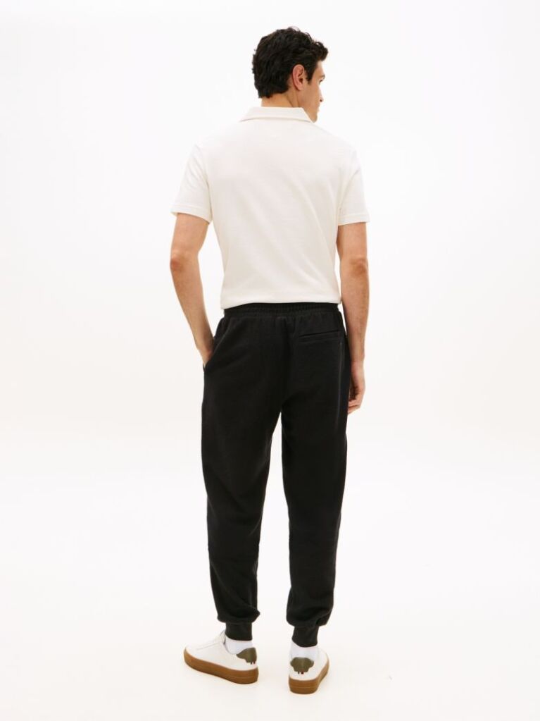 Negru Pantaloni Joggers Cu Logo Brodat  Barbati