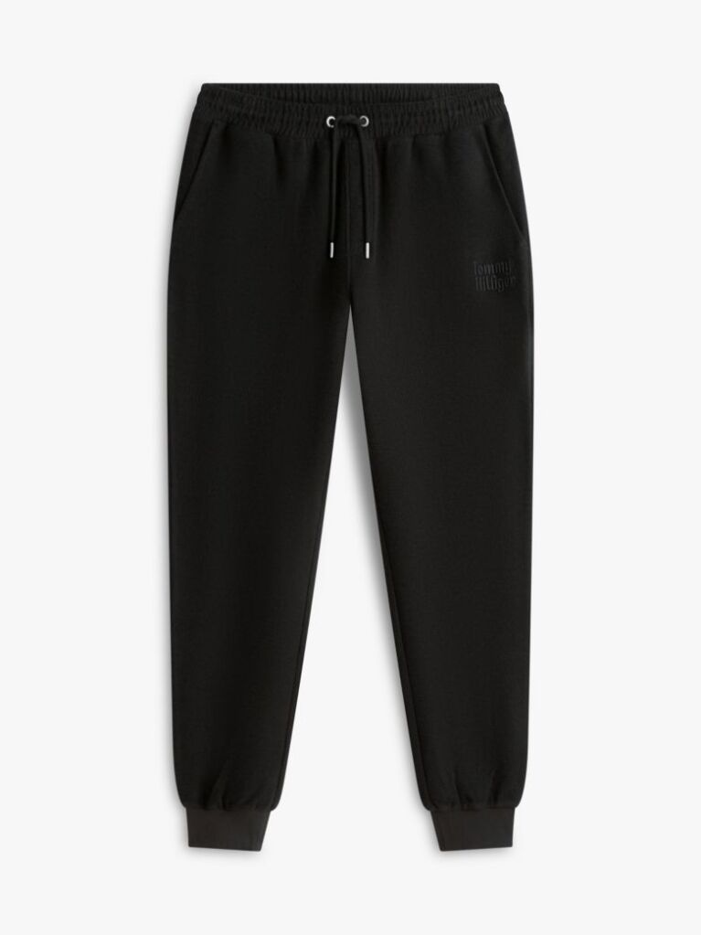 Negru Pantaloni Joggers Cu Logo Brodat  Barbati