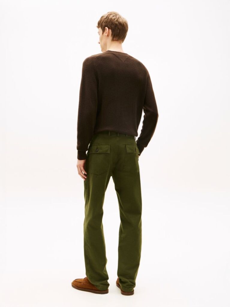 Blue Pantaloni Utility Din Satin Uzati  Barbati