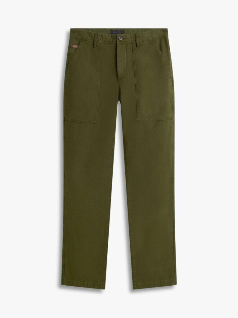 Blue Pantaloni Utility Din Satin Uzati  Barbati