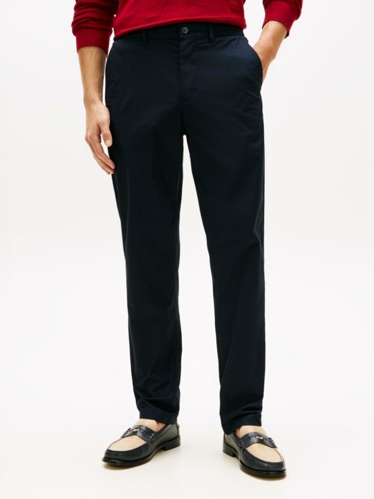 Blue Denton Straight Leg Semi-Elasticated Chinos  Men