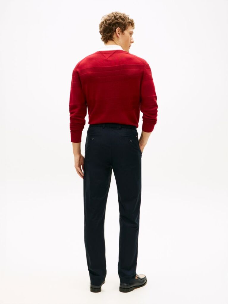 Blue Denton Straight Leg Semi-Elasticated Chinos  Men