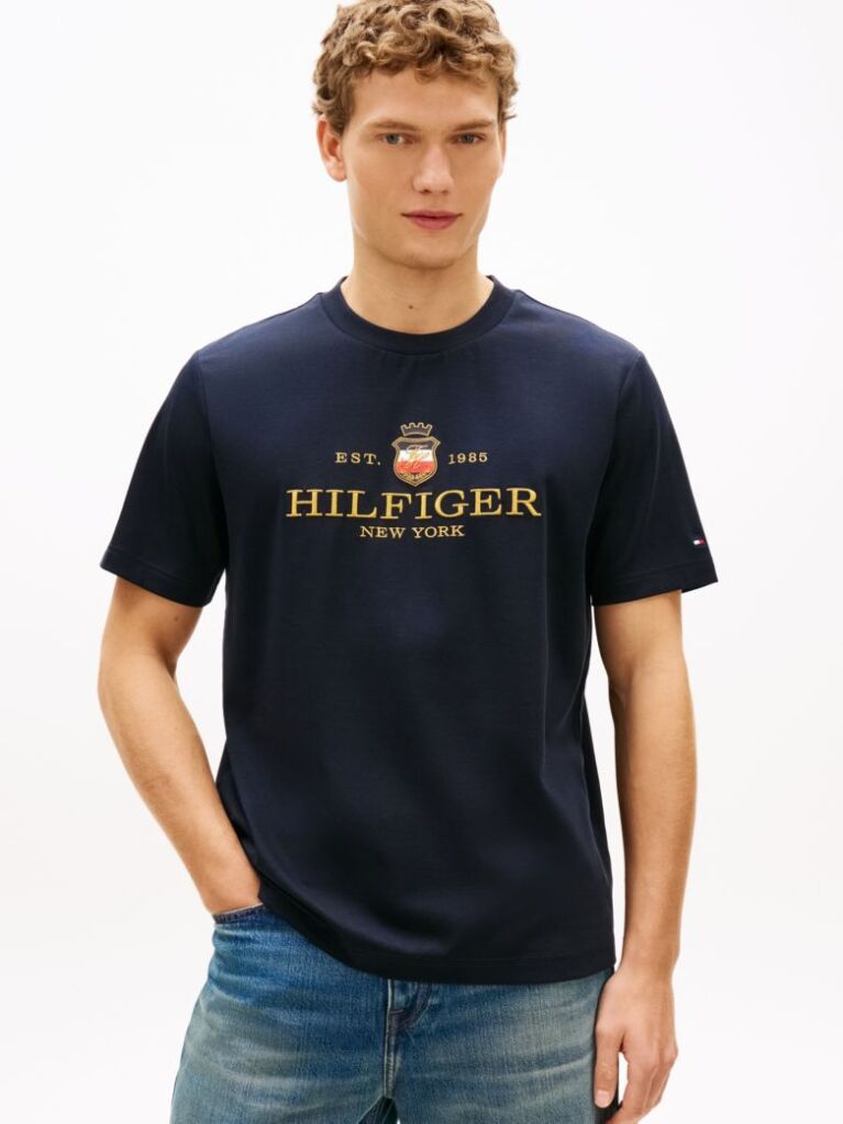 Blue Performance Tricou Cu Logo Brodat  Barbati