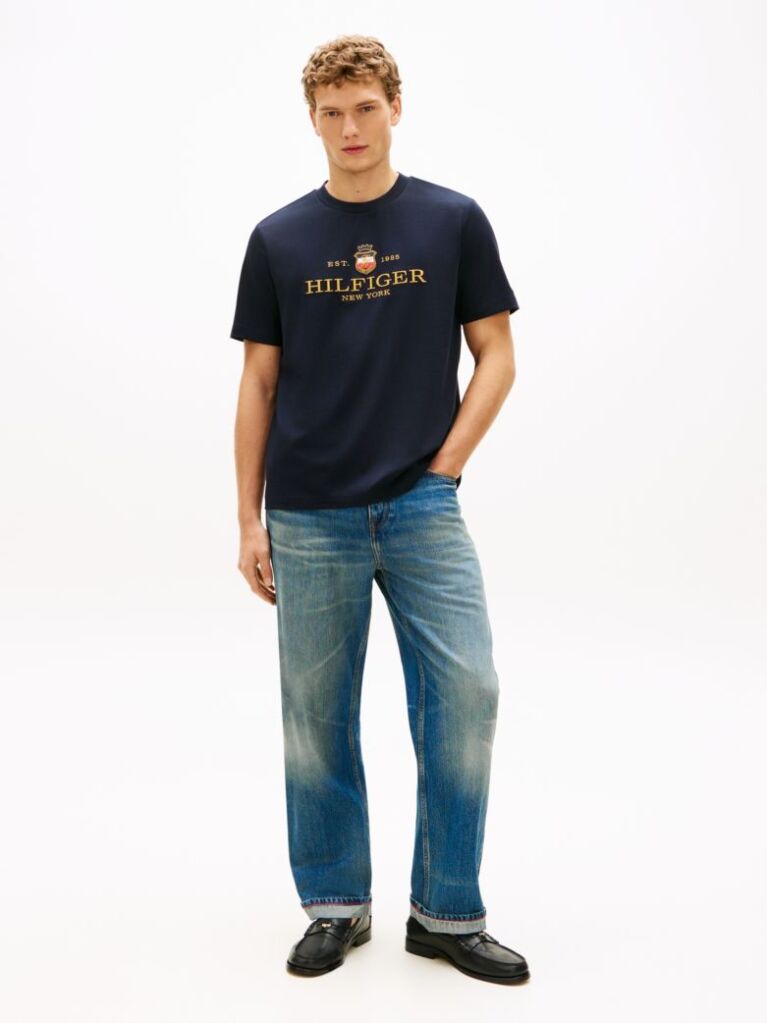 Blue Performance Tricou Cu Logo Brodat  Barbati