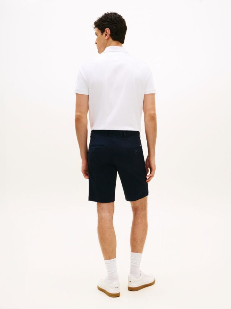 Blue Denton Pantaloni Scurti Twill Cu Croiala Slim Si Curea 9.5"  Barbati