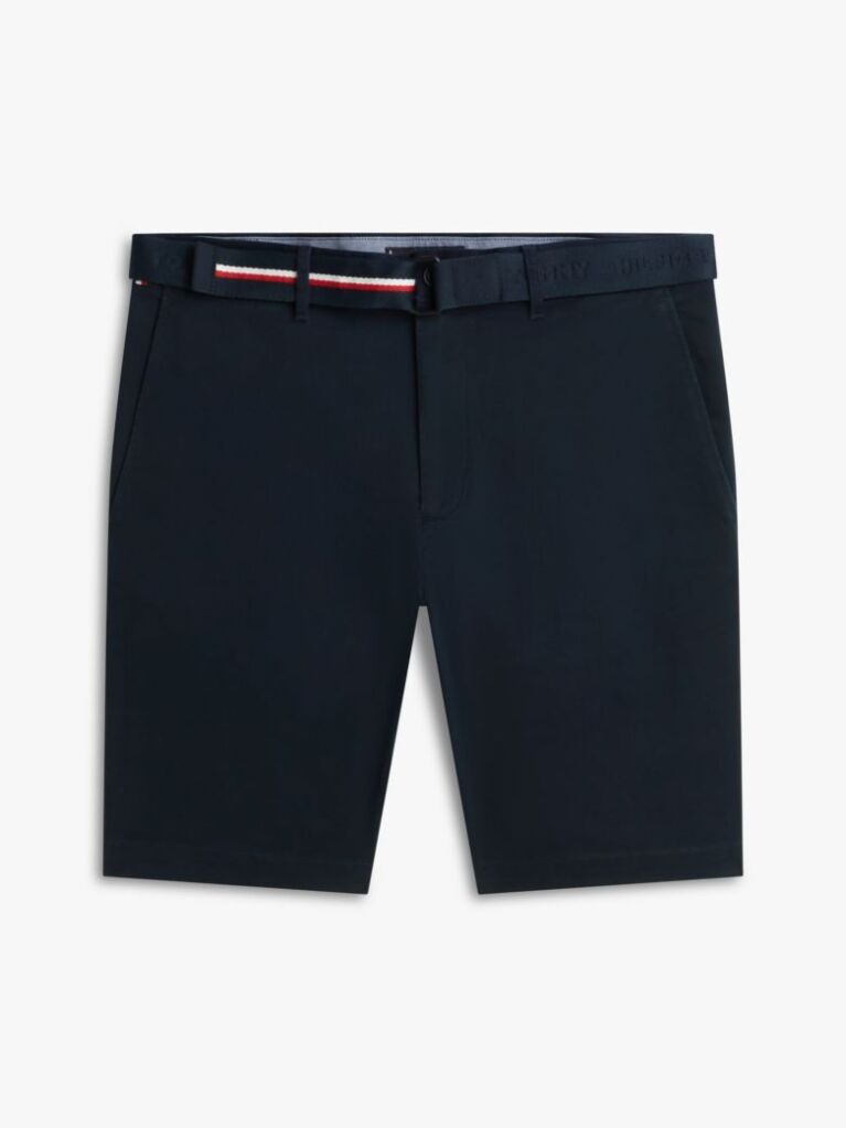Blue Denton Pantaloni Scurti Twill Cu Croiala Slim Si Curea 9.5"  Barbati