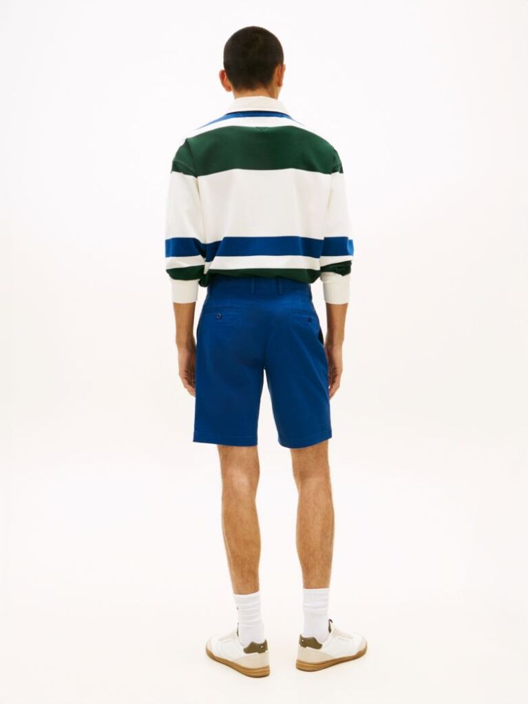 Blue Pantaloni Scurti Denton Twill Slim Cu Lungimea Inseam De 9,5"  Barbati