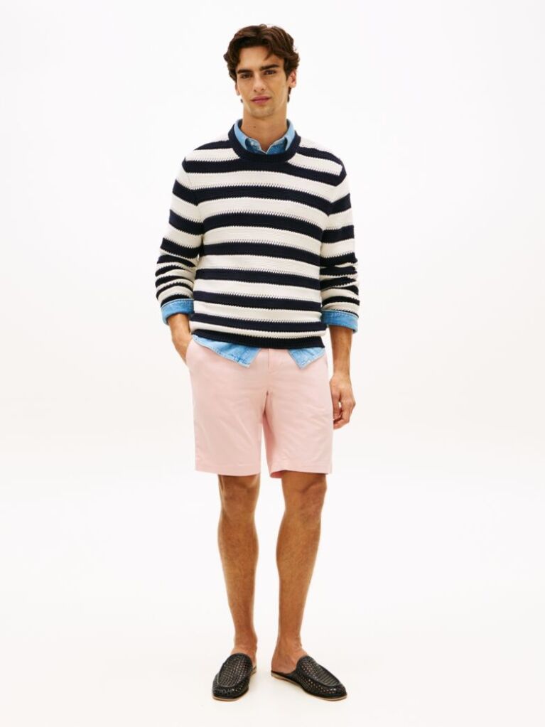 Roz Pantaloni Scurti Denton Twill Slim Cu Lungimea Inseam De 9,5"  Barbati