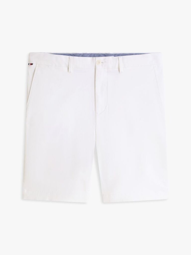Alb Pantaloni Scurti Denton Twill Slim Cu Lungimea Inseam De 9,5"  Barbati