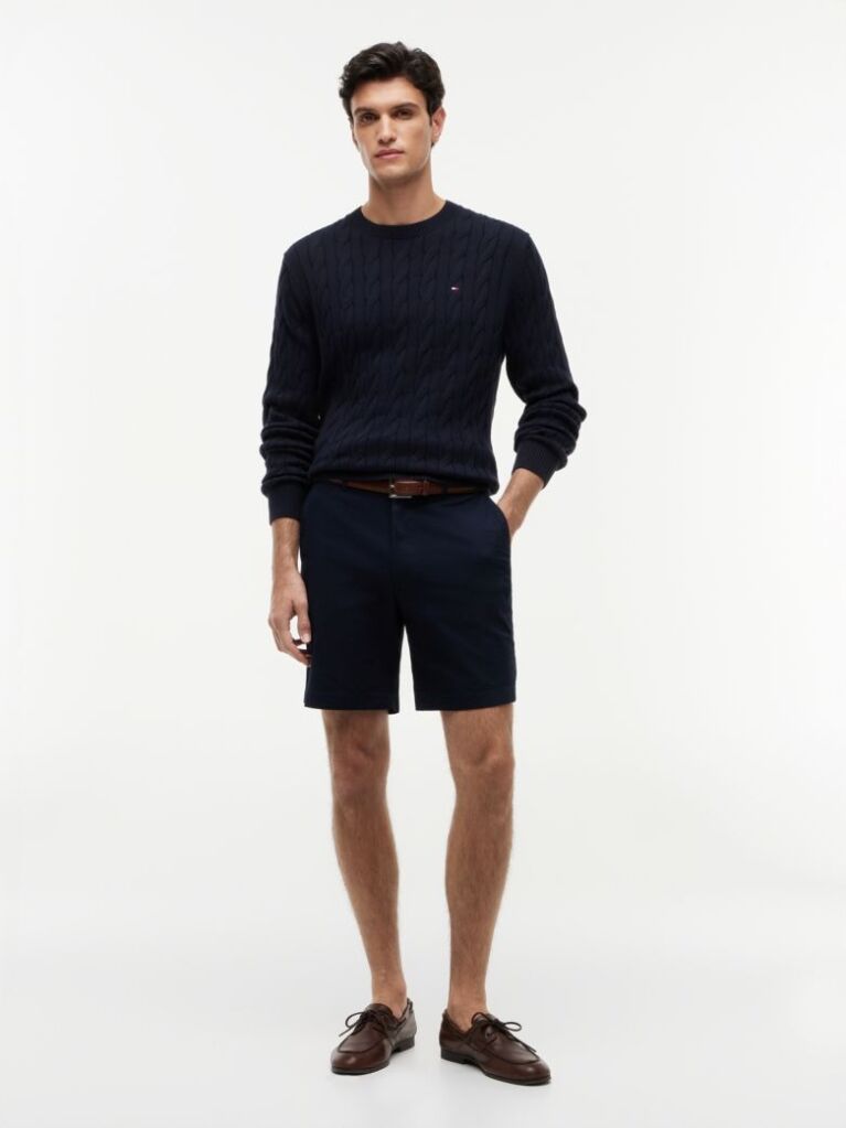 Blue Dover Twill Chino Pantaloni Scurti 8"  Barbati