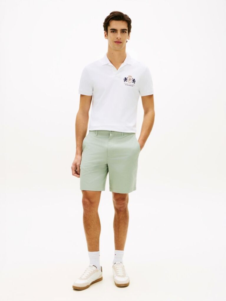 Gri Dover Twill Chino Pantaloni Scurti 8"  Barbati
