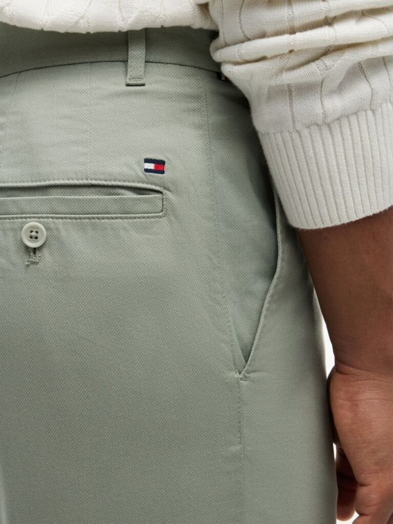 Gri Pantaloni Scurti Chino Denton Slim Cu Imprimeu Si Inseam De 9,5"  Barbati
