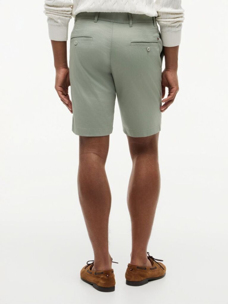 Gri Pantaloni Scurti Chino Denton Slim Cu Imprimeu Si Inseam De 9,5"  Barbati
