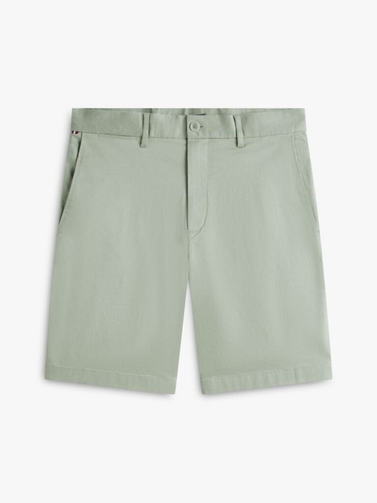 Gri Pantaloni Scurti Chino Denton Slim Cu Imprimeu Si Inseam De 9,5"  Barbati