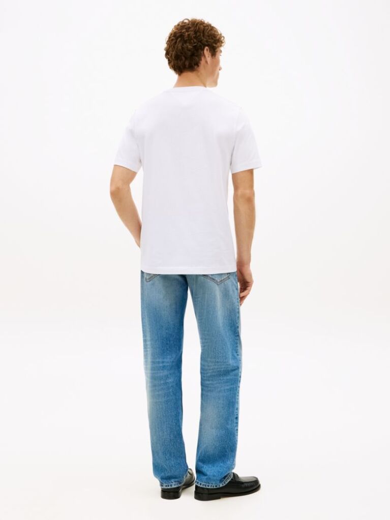 White Logo Jersey Crew Neck T-Shirt  Men