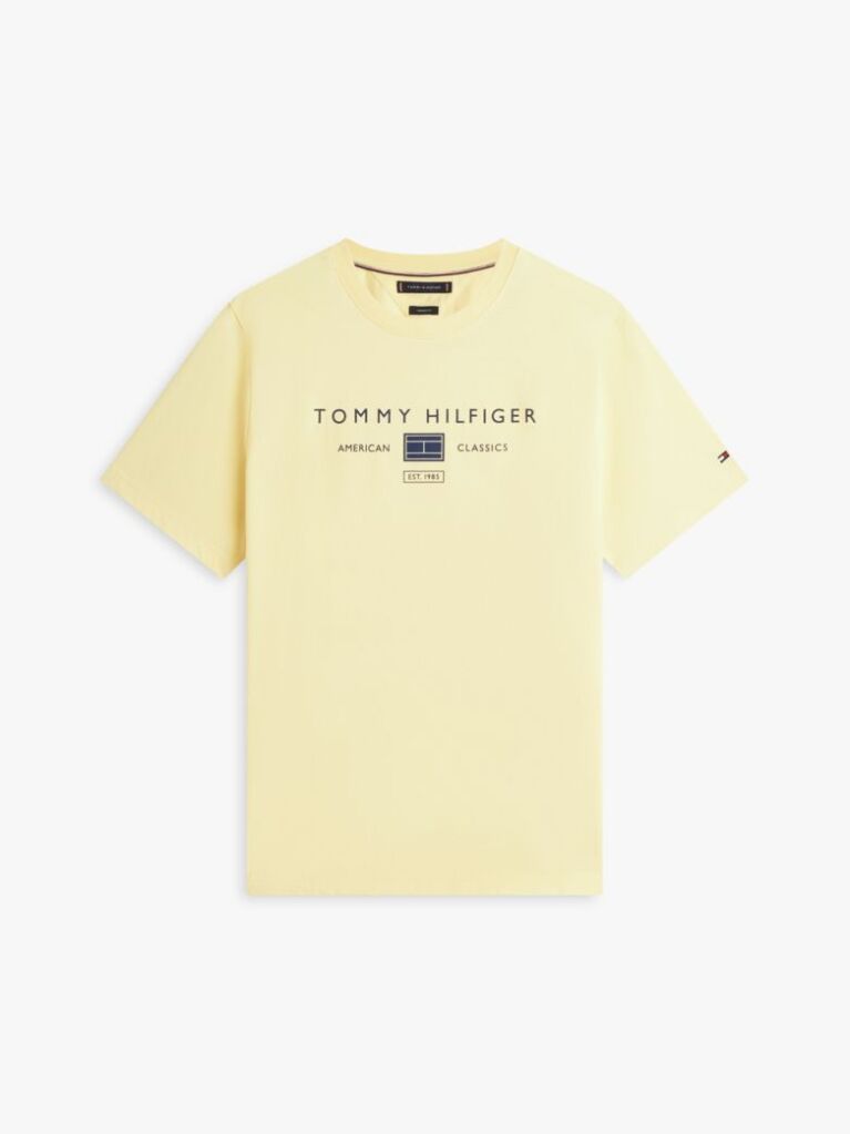 Galben Tricou Cu Logo Jersey  Barbati