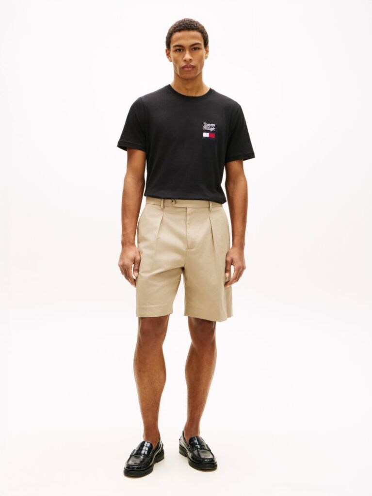 Black Logo Embroidery Jersey Crew Neck T-Shirt  Men