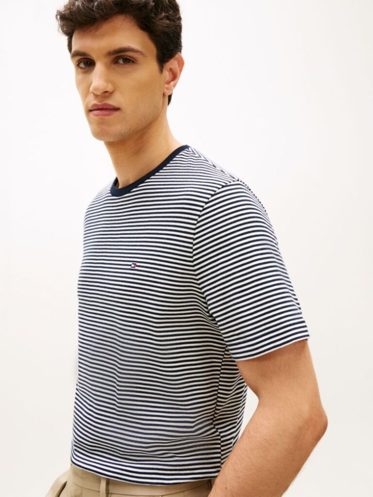 Multi Stripe Regular Crew Neck T-Shirt  Men