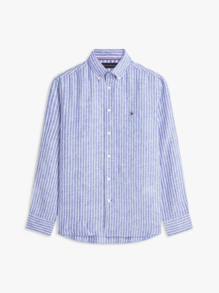 Multi Regular Fit Bengal Stripe Pure Linen Shirt  Men