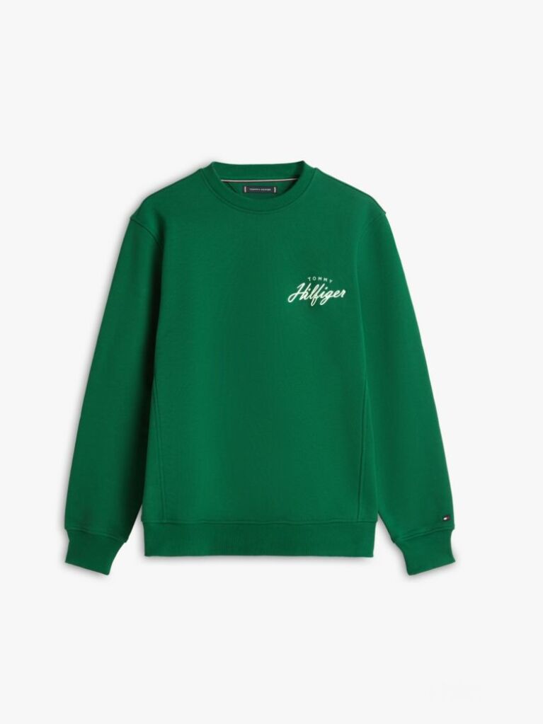 Green Logo Crew Neck Sweatshirt  Men