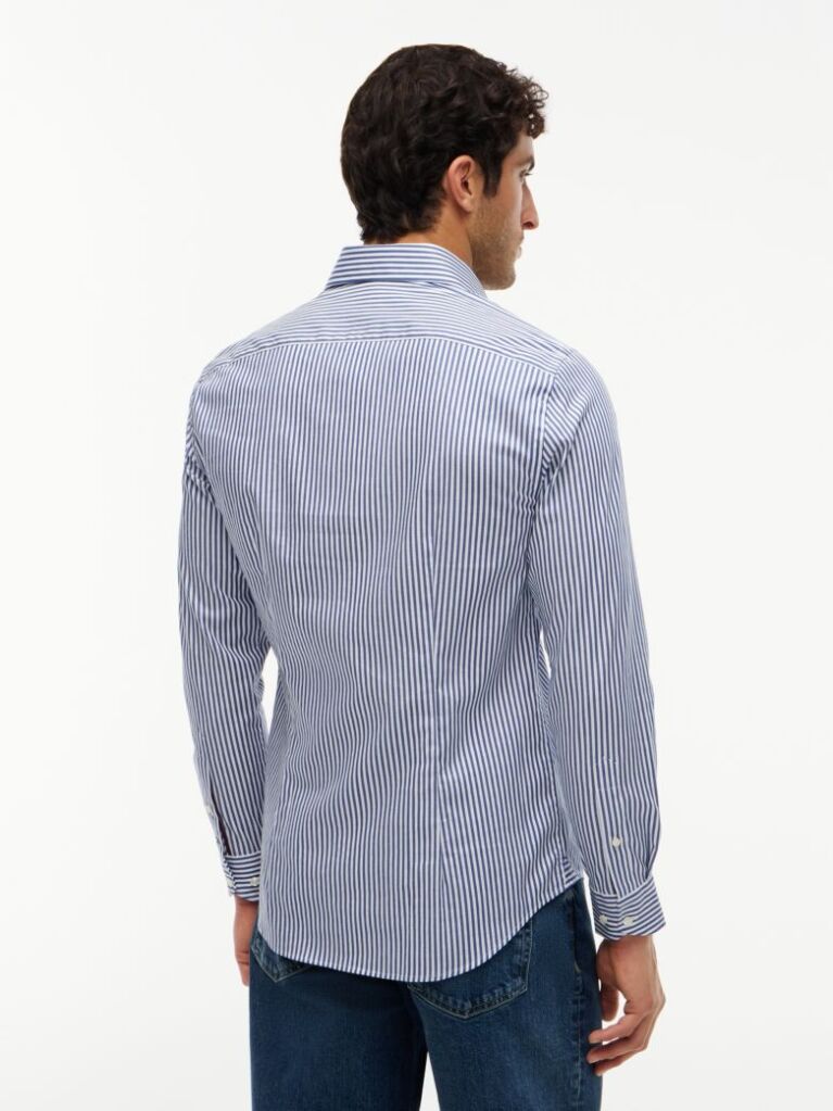 Multi Camasa Smart Casual Cu Croiala Slim Si Dungi  Barbati