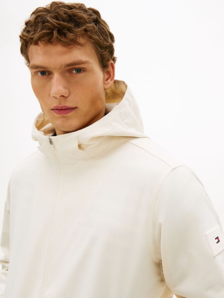 Beige Technical Hooded Jacket  Men