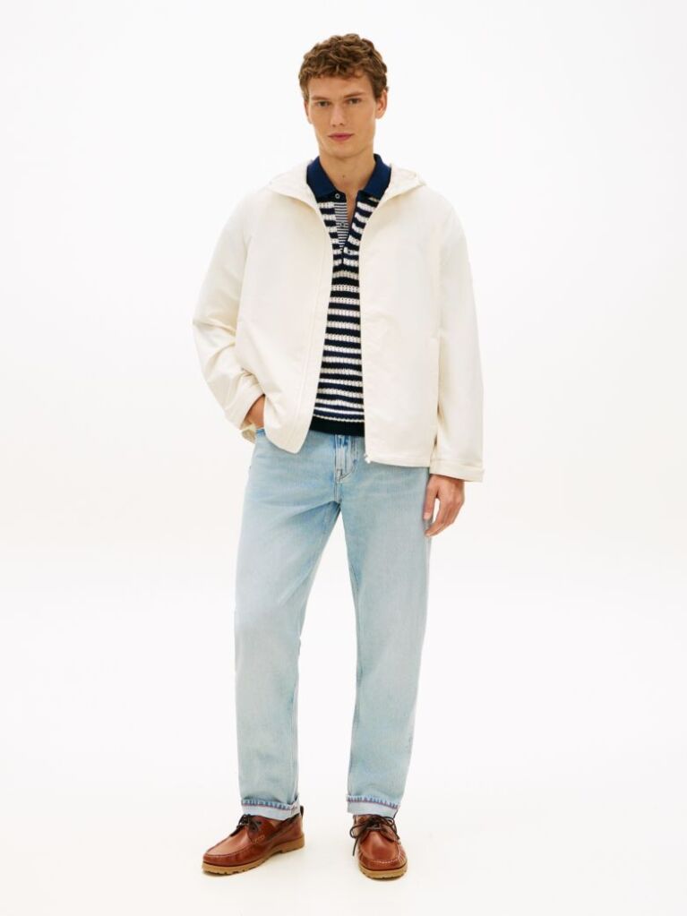 Beige Technical Hooded Jacket  Men