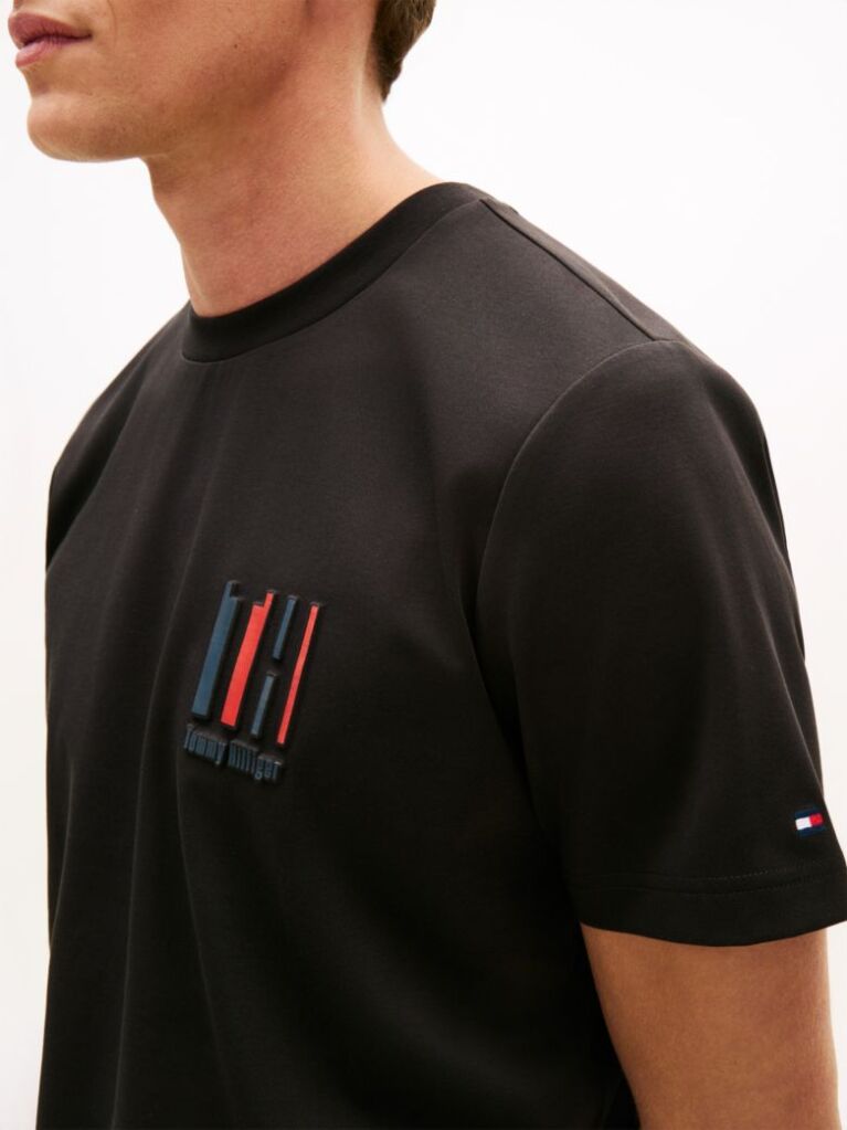 Black Performance Embossed Logo T-Shirt  Men