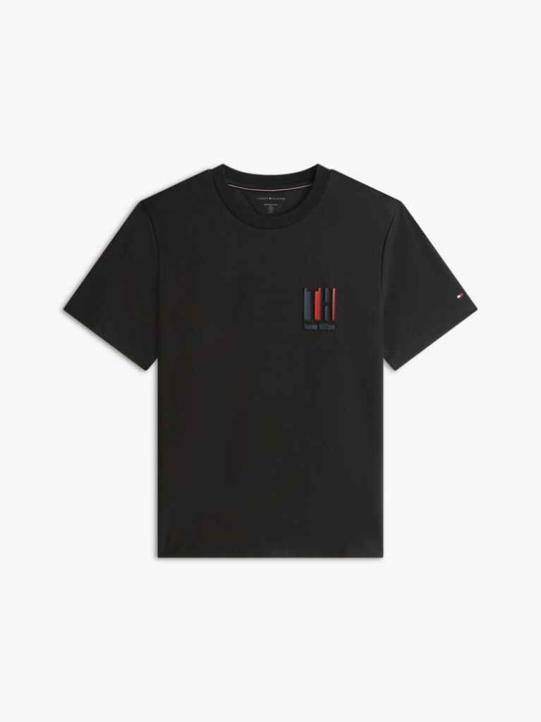 Black Performance Embossed Logo T-Shirt  Men