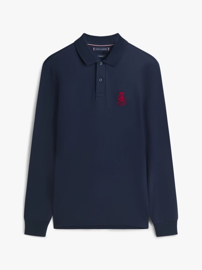 Blue Polo TH Crest Cu Croiala Regular  Barbati