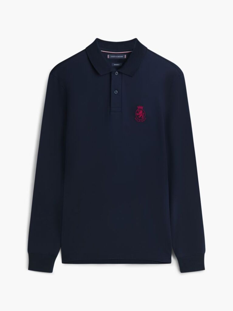 Blue Polo TH Crest Cu Croiala Regular  Barbati
