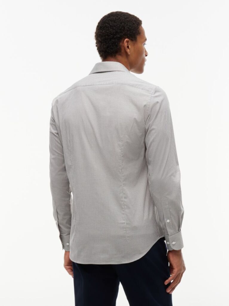 Multi Camasa Cu Croiala Slim Din Poplin Cu Carouri Gingham  Barbati