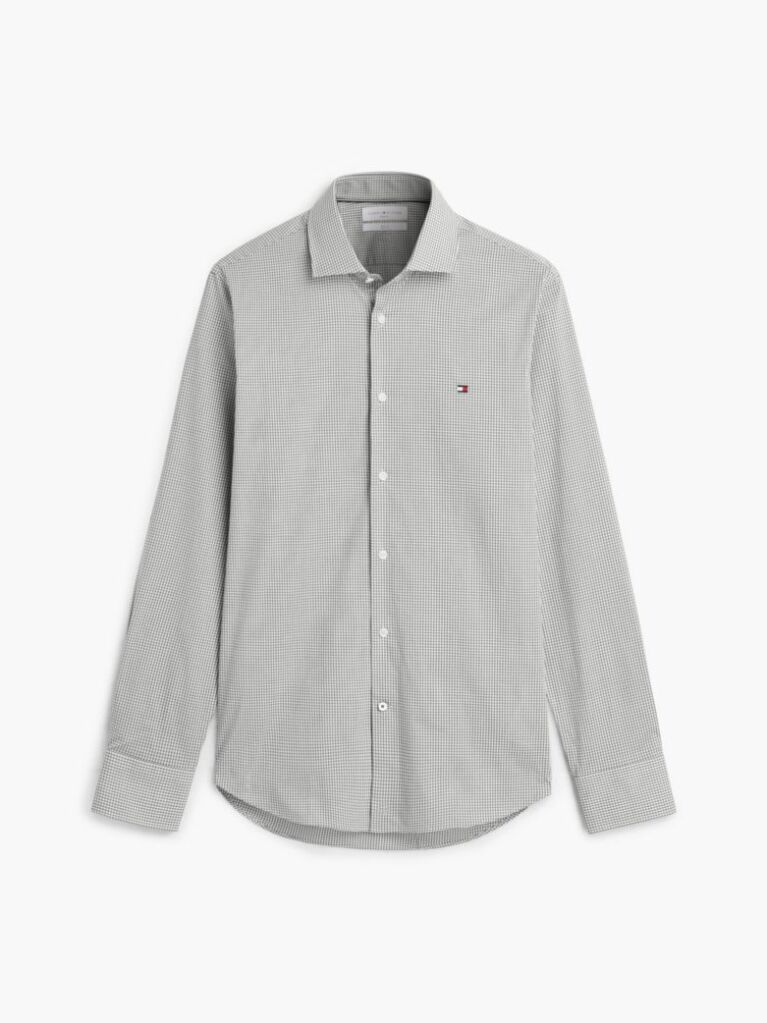 Multi Camasa Cu Croiala Slim Din Poplin Cu Carouri Gingham  Barbati