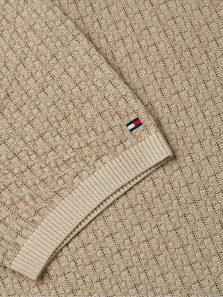Bej Tricou Polo Cu Croiala Lejera Uzat  Barbati