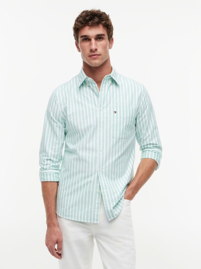 Multi Regular Fit Stripe Oxford Shirt  Men