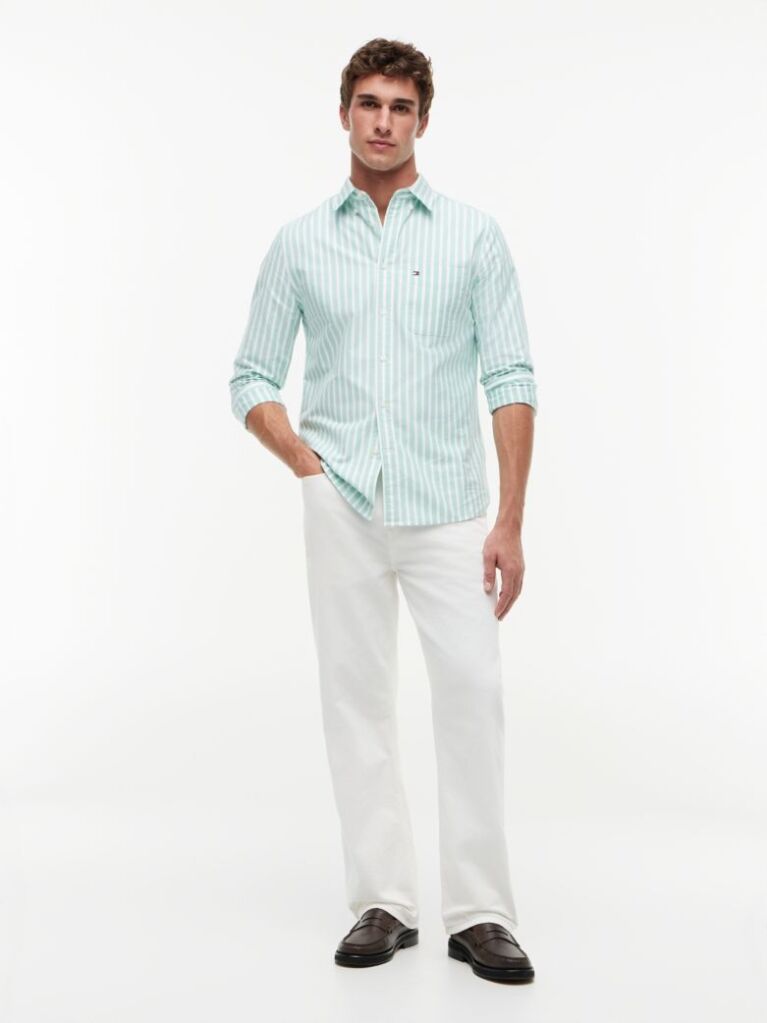 Multi Regular Fit Stripe Oxford Shirt  Men
