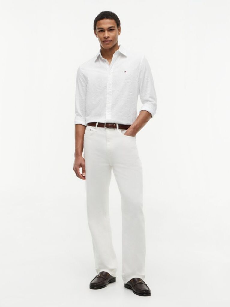 Multi Camasa Flex Din Poplin Cu Croiala Regular Si Model Printat  Barbati