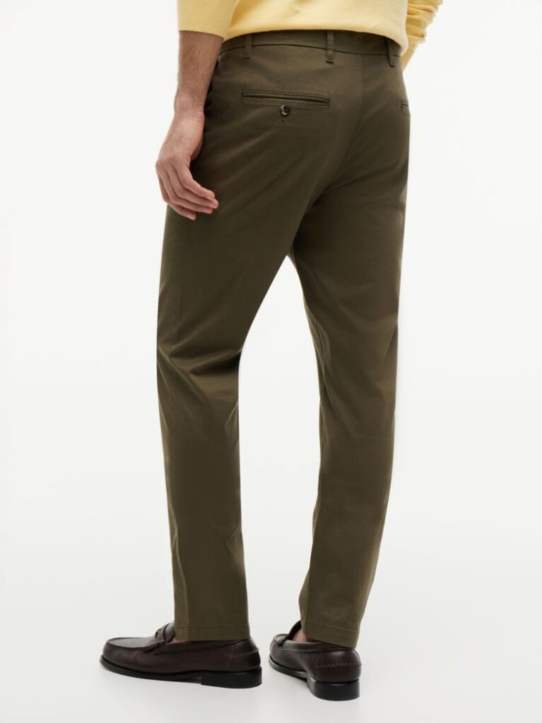 Verde Pantaloni Chino Cu Imprimeu Bleecker Slim  Barbati