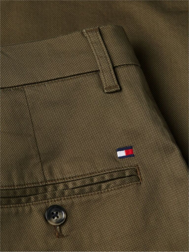 Verde Pantaloni Chino Cu Imprimeu Bleecker Slim  Barbati