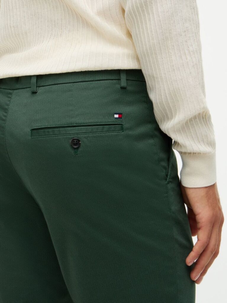 Verde Pantaloni Chino Cu Imprimeu Bleecker Slim  Barbati